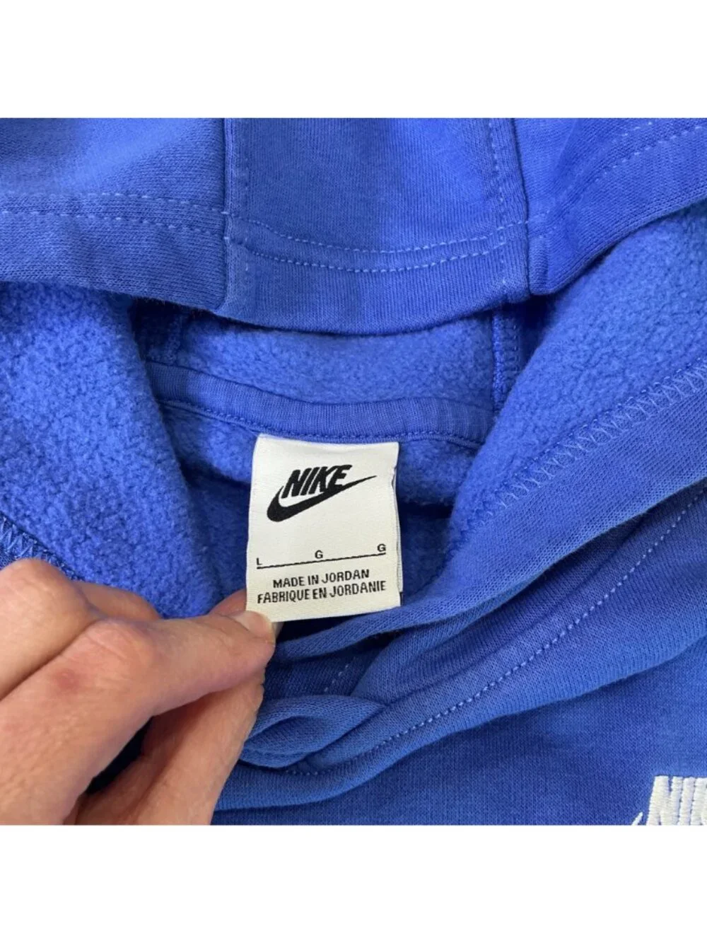 Nike Youth Sportswear Club Fleece Pullover Hoodie Size Large Comet Blue